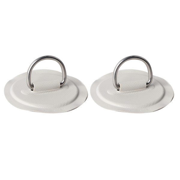 2 stk. Oppustelig Båd Kajak D Ring Patch PVC Marine Rustfrit Stål Spænde Grå