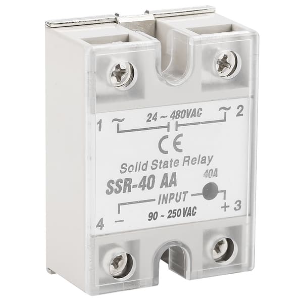 SSr 40AA 40A Solid State Relæ Modul AC-AC Input 90-250V AC Output 24-480V AC