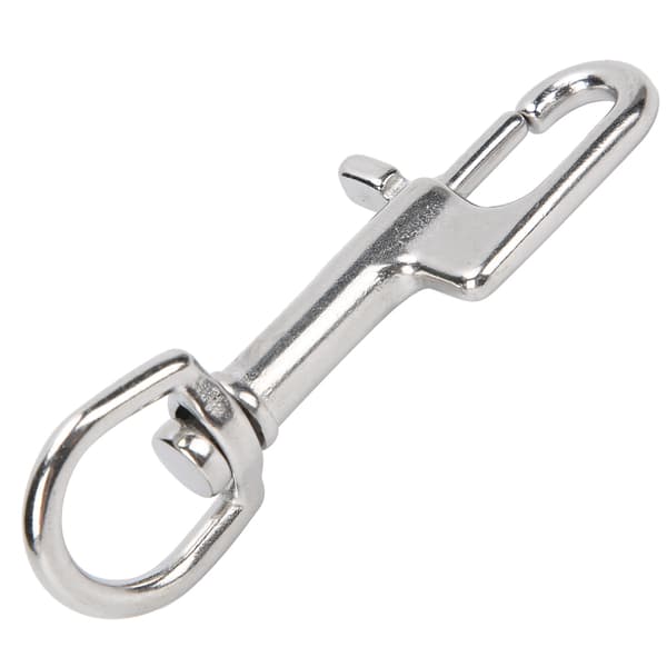 Dykker Snap Clips i rustfrit stål med enkelt øjebolt 90 mm