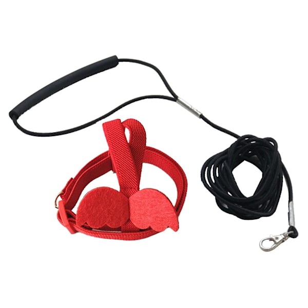 Lång kabelfågelsele Dekorativ lättviktsparakit papegojaväst Rep för fågel Red XS