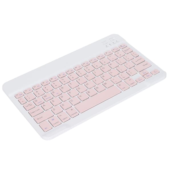 UltraSlim Wireless Keyboard - Snabbt och tyst bärbart tangentbord för Android, iOS, Windows (Rosa)