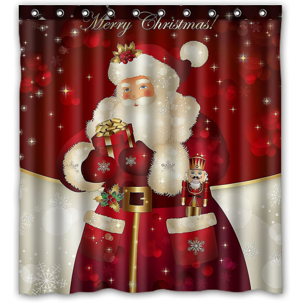 Merry Christ Mas Dreamlike The Santa Claus Vattentät Polyester Duschdraperi 72x72