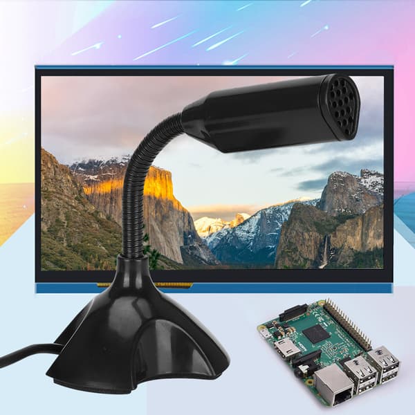 Til Raspberry Pi 2/3 USB Plug and Play Computermikrofon Driverfri til Win XP og nyere