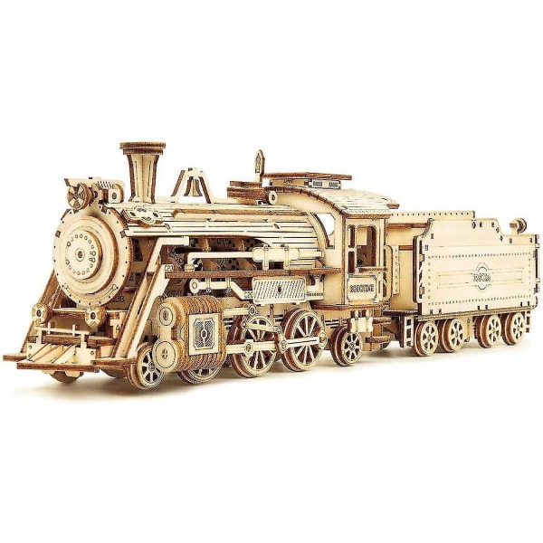 3d Wooden Puzzle For Adults - Mechanical Train Model Kit - Brain Teaser Puzzle - Vehicle Assembly Kit