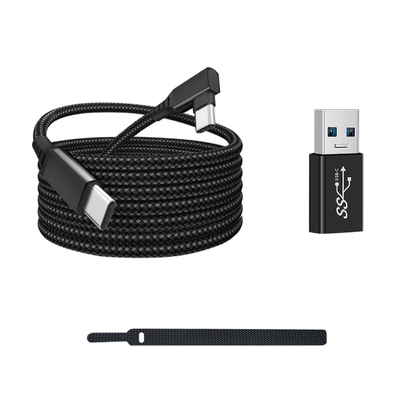 Datalinjeladekabel for Link Usb 3.1 Type C Dataoverføring Usb-a til Type-c-kabel 20v 3a Lader Black