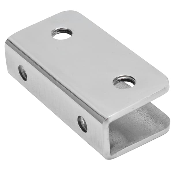 Rektangulær Glasfiksérclips 304 Rustfrit Stål Glasklemmeholder til 8‑12 mm Glas