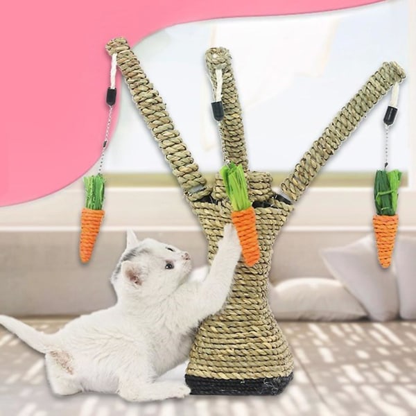 Cat Scratcher Tree Form Hängande morot Reptålig stolpeleksak husdjurstillbehör