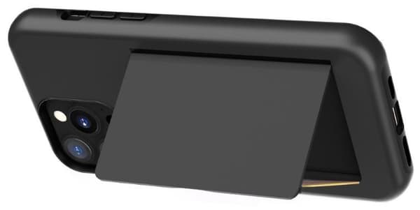 【BQ】iPhone 14/15 Pro Max Cover med Kortlomme Beskyttende Sort