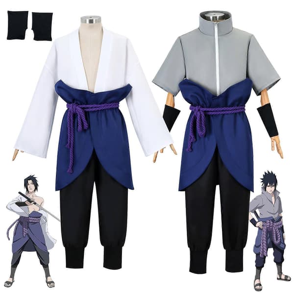 【BQ】Cosplay Kostume Sasuke Uchiha Komplet Sæt Polyester Materiale Anime Rollespilsdragt til Konventionsfest B B L