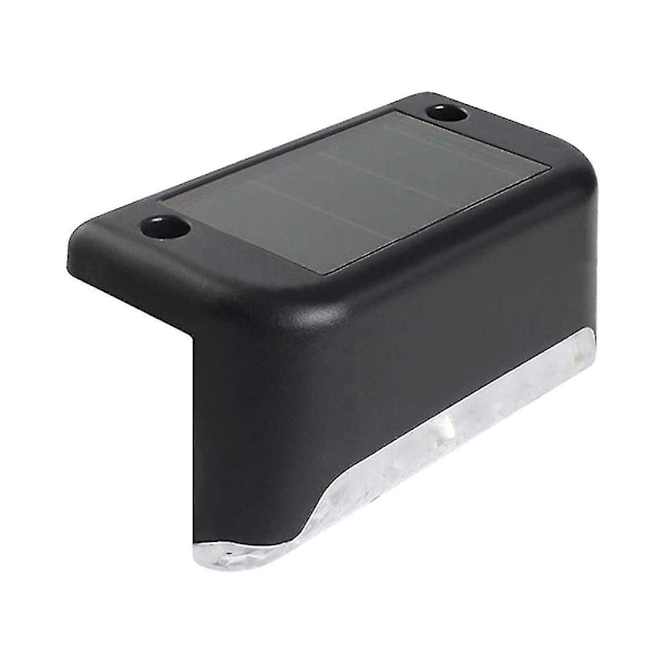 8/12 st Led Solar Däck Steg Vägglampor Vattentät Trädgård Landskap Steg Däck Belysning Utomhus trappa Väggbelysning White 8Pcs Black Case