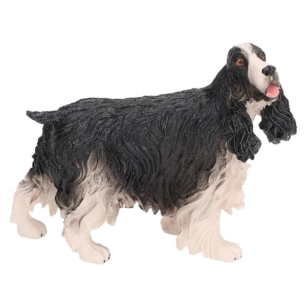 Cocker Spaniel Simulation Pedagogisk Lättskött Hundfigur Leksak Dekor PL127 1314 Svart
