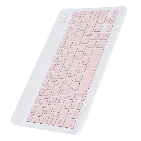 UltraSlim Wireless Keyboard - Snabbt och tyst bärbart tangentbord för Android, iOS, Windows (Rosa)