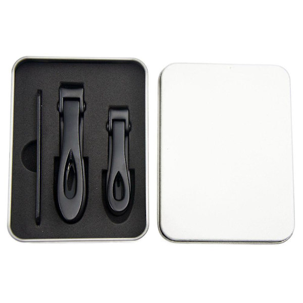 Anti-stänk Mantis Nagelklippare Set Champagne Nagelklippare Manikyr Stor hushålls Nagelklippare i rostfritt stål Presentförpackning Big mouth black nail clippers