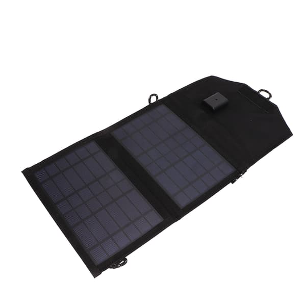 Foldbar 7W solcelleoplader med USB-port til udendørs aktiviteter polykrystallinsk silicium