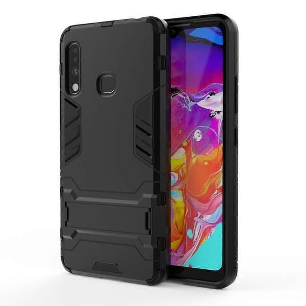【BQ】Stødsikker PC + TPU med holder til Galaxy A70e Black