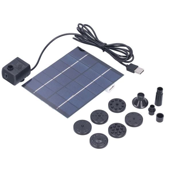 2W Solfontän med Panel Vattenpump Solpanel Kit för Utomhus Landskap Damm Dekor