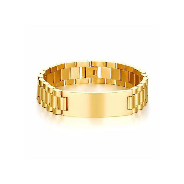 Herremode Titanium stål armbånd 18k guld