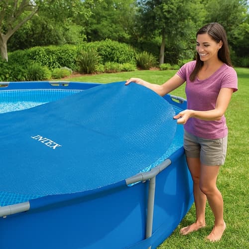 【BQ】Poolovertræk / Poolafdækning - Beskyttelse til pool-XF7- 3800 3800 457 cm