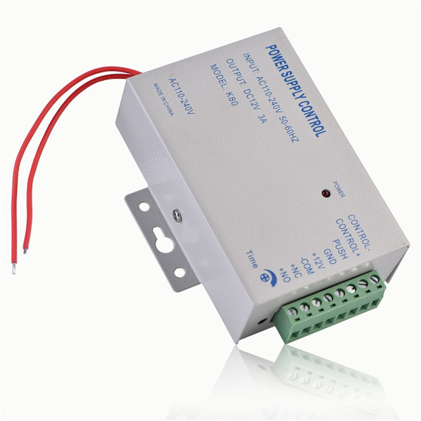 AC110V-240V til DC 12V 3A 30W Strømforsyningskontroll for dørkontrollsystem