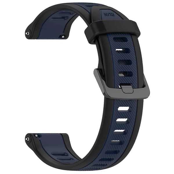 【BQ】22mm silikoninen kellonranneke Garmin Forerunner 255:lle Midnight Blue Black