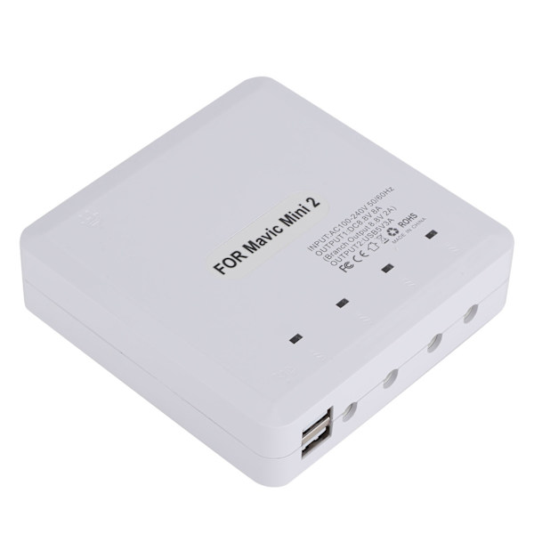 4-i-1 Drone Batterilader USB-adapter for DJI Mini 2 100 240V US-plugg
