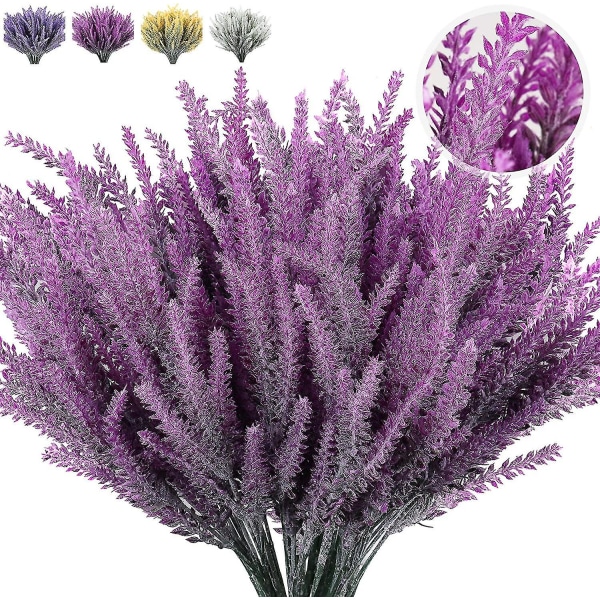 Konstgjorda växter utomhus, 8 buntar Konstgjorda blommor Lavendelbukett