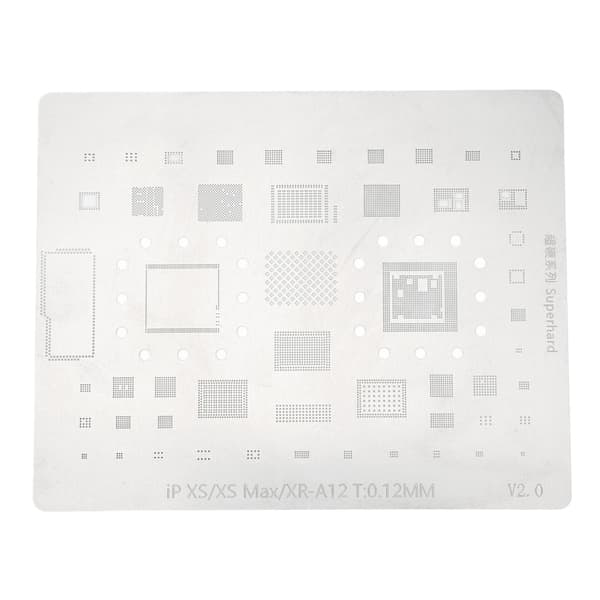 A12 CPU BGA Reballing Stencil Mal Rustfritt Stål IC Chip Tinnplanting