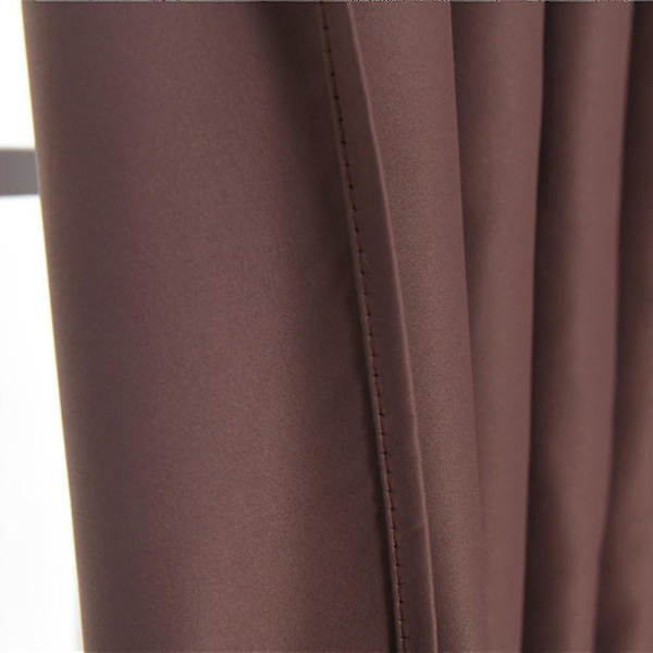 Thermal Insulating Room Darkening Curtains Brown