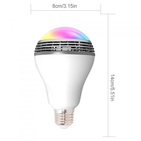 Den nya Bluetooth glödlampa högtalare, trådlös E27 Smart LED glödlampa lampbelysning med RGB färgbyte musikspelare smartphone app kontrollerad