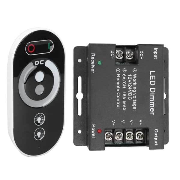 Trådløs LED Dimmer RF Berøringsfjernkontroll DC 12V 24V for LED Strip Lys