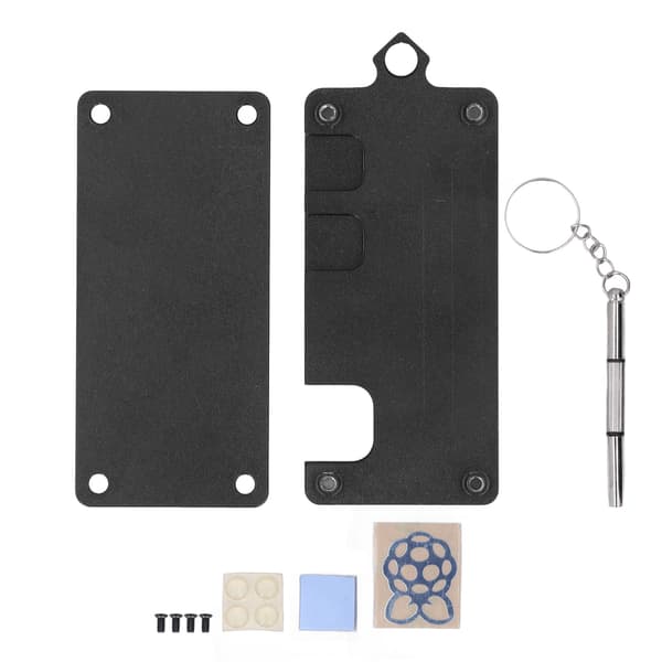 Aluminiumlegeringsfodral Kretskort Skyddande Värmeavledningskapsling för Raspberry Pi Zero W
