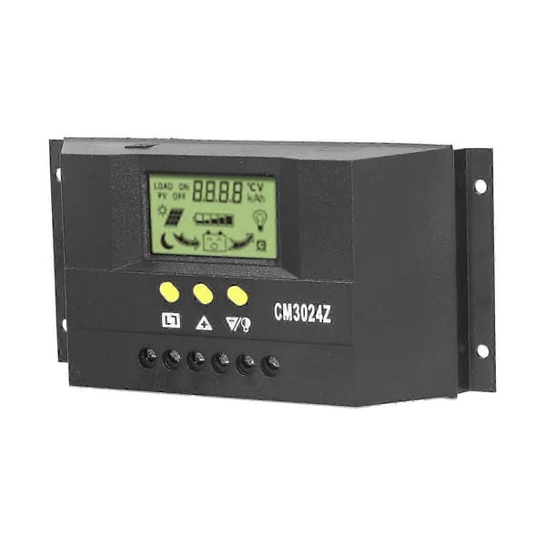 CM3024Z PWM SolarCharge 12V 24V 30A-regulator med LCD-display