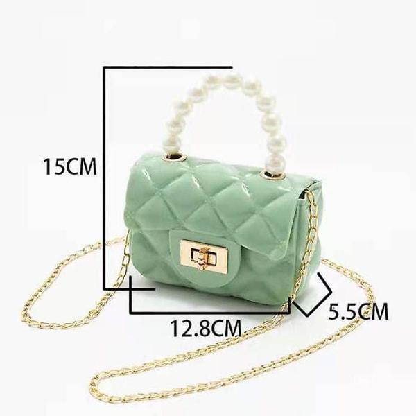 Små piger Crossbody Punge Toddler Håndtaske Mini Messenger Skuldertaske Light Green