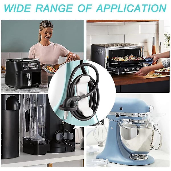1/3/6 kpl Johdon kääre Organizer Pidike Johdin Piilotin Kaapelin kelaimen hallintakääre keittiölaitteiden blender sekoittimille 3pcs white