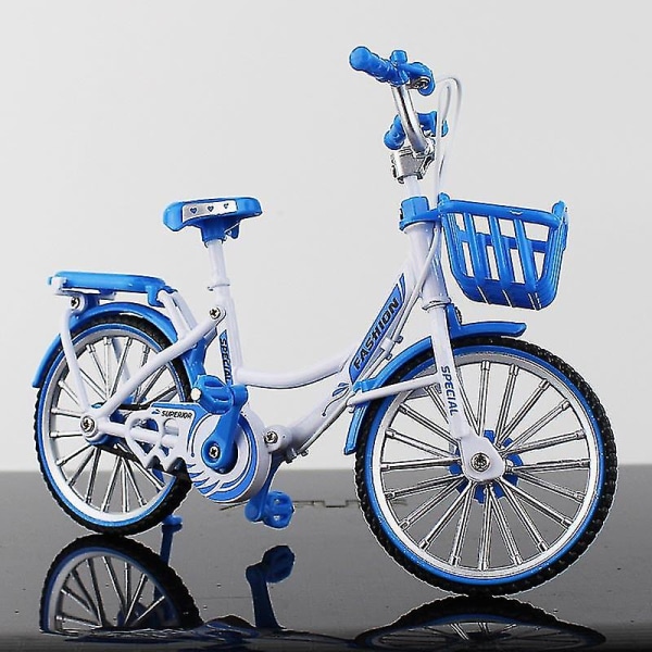 Hhcx-1:10 Scale Diecast Metal Bicycle Model City Folded Cycling Road Bike For Collection Toy Christmas Gifts City Bike Blue