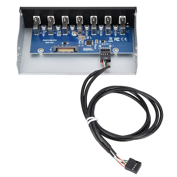 7-ports USB 2.0-hub med tappefri dataoverføring