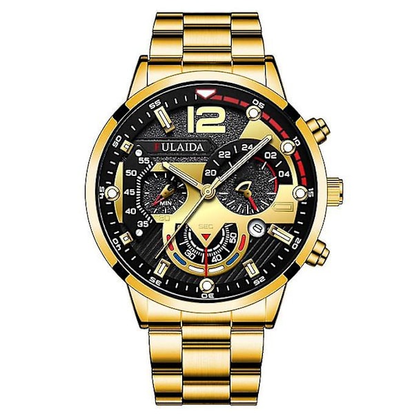 Quartz Watch Steel Band Casual Calendar Herrklocka Mode Watch Watch