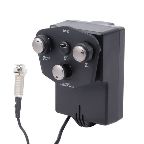 Bluetooth Akustisk Gitar Pickup Digital Tuner med Reverb Delay Mikrofon