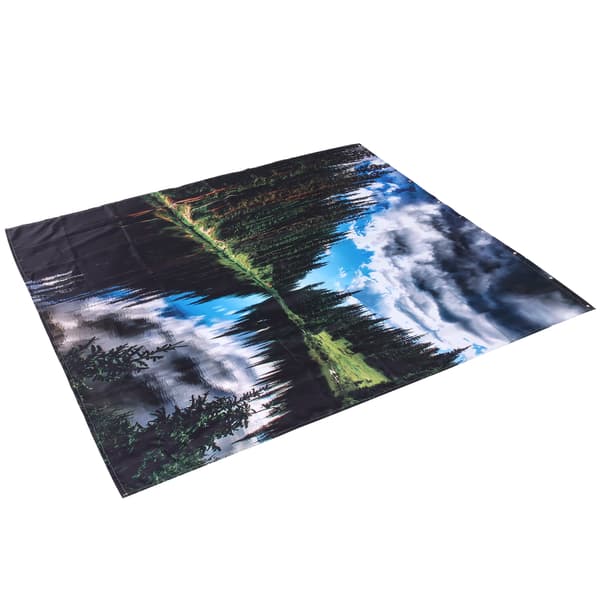 Landskap Dusjforhengsett med Ringer 150x180cm Baderomsdekor