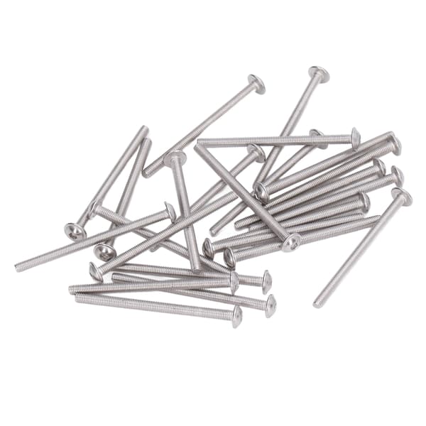 50 stk. Flangeknaphovedskruer A2‑70 Rustfrit stål Knaphoveder Socket Caps Bolte KitM3x50mm