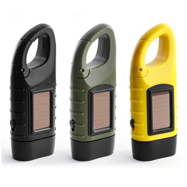 【BQ】Soldrevet håndsving nødlygte | Campinglampe black