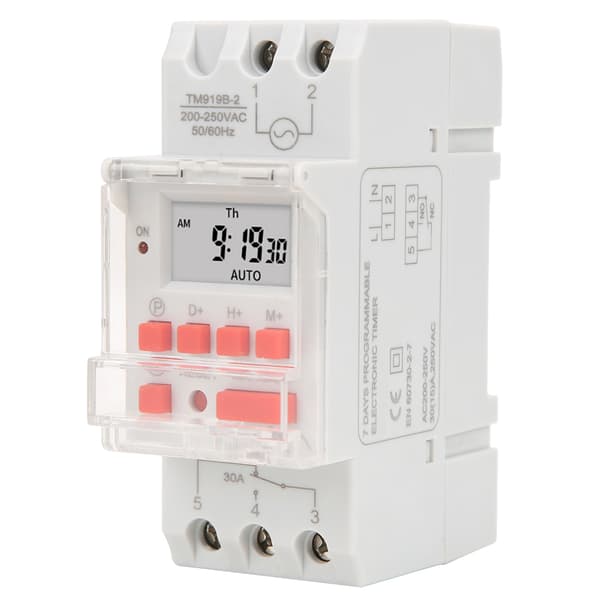 TM919B-2 200-250V AC 30A LCD 7 Dager Programmerbare Digitale Timerbrytere