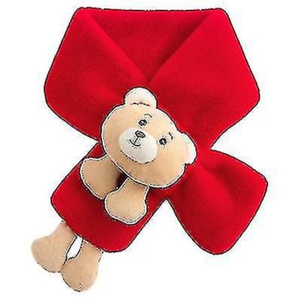 Jul barn söt tecknad björn kors plysch hals halsduk