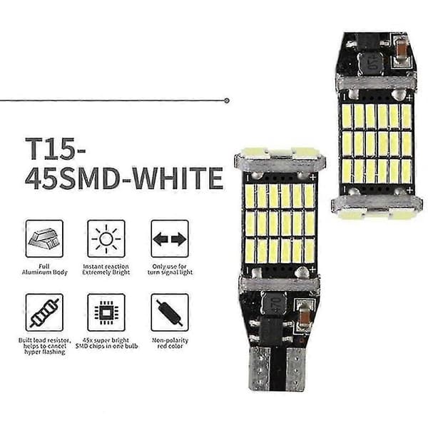 2x Canbus T16 T15 921 W16W LED-pærer til baklys