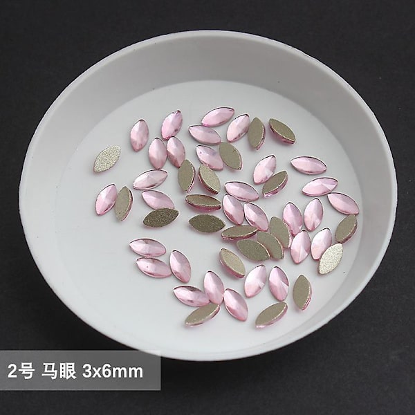 Engros lys pink multi stil flad ryg negl Rhinestone specialformede krystaller neglekunst sten 3d personlig dekoration 7-100pcs