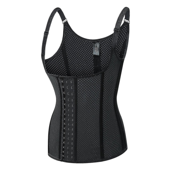 Naisten lävistysmuotoiluvaatteet Latex-tukirintaa ja vatsaa tukeva vyö Black 5XL