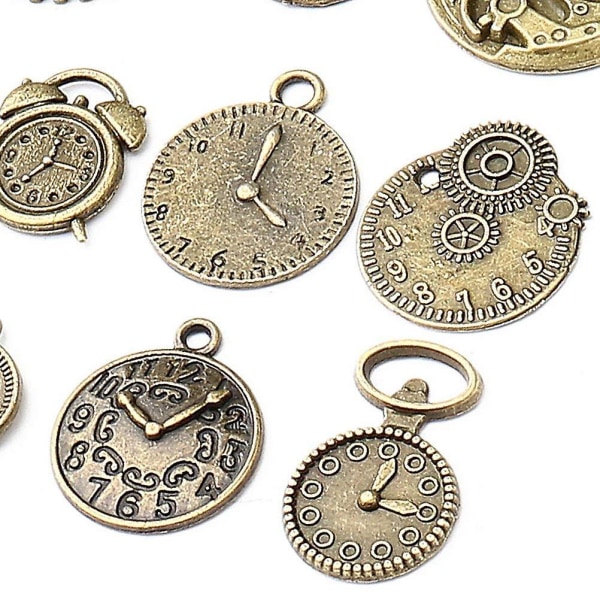 20 kpl / set Kellon riipuskoru, monivärinen sekoitettu watch Gear Hammaspyöräkorut Steampunk kellokoru