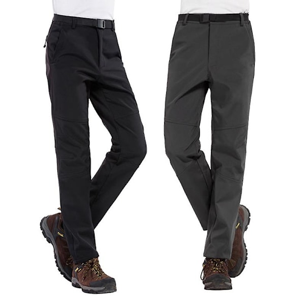 Miesten Vedenpitävät Outdoor Winter Thermals Housut Tuulenpitävät Housut Vaellushiihtoon Grey L