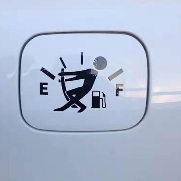 Hauskat autotarrat korkean kaasunkulutuksen tarrat polttoainemittarin tyhjät tarrat vedenpitävät auto säiliötarrat auton muotoiluun 10 * 14 cm white