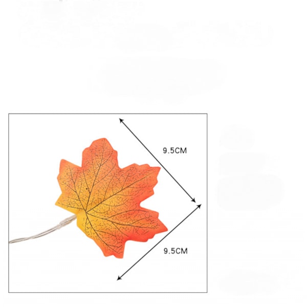 Uusi Maple Leaf Autumn Decoration -valo 3M 20 LED